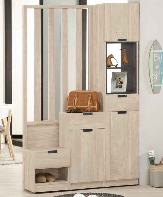 A1515-3達里歐4尺玄關屏風組合鞋櫃 B型 附活動隔板*3 屏風可左右擺放