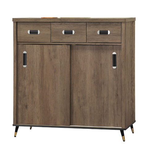 D541-7 戴維斯灰橡4尺拉門鞋櫃