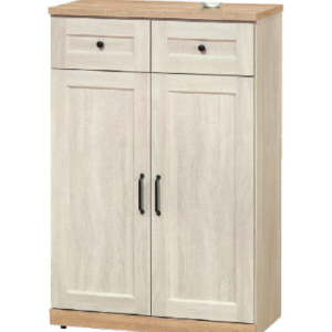 D542-3 鄉村風白橡木2.6*4尺鞋櫃