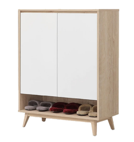 D543-2 肯詩特原橡雙色2.7尺鞋櫃