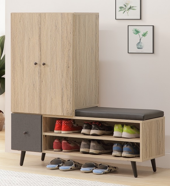 D544-1 米奇4尺座鞋櫃上座 $3100+D544-2 米奇4尺座鞋櫃 $4100