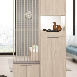 A1518-1韋斯里4尺玄關屏風鞋櫃 附活動隔板*4 附3MM鏡片 屏風可左右擺放