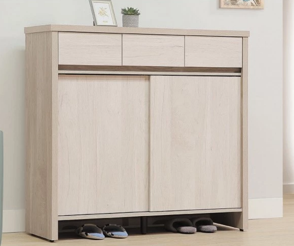 D545-2 淺橡雙色4尺鞋櫃