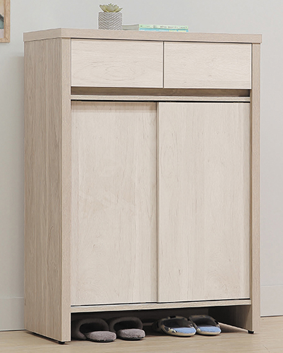 D545-1 淺橡雙色2.7尺鞋櫃