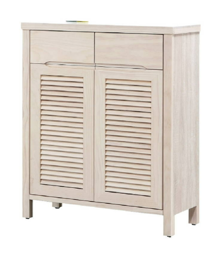 D546-5  小久保白色雙門鞋櫃