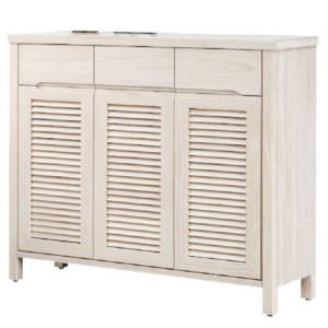 D546-6 小久保白色三門鞋櫃