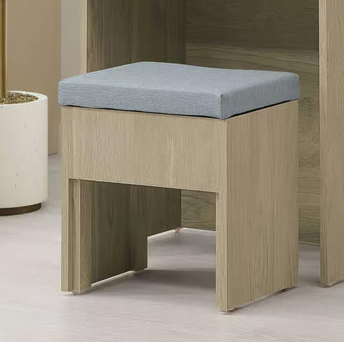 374-4 庫克化妝椅 貓抓皮面  可掀開置物