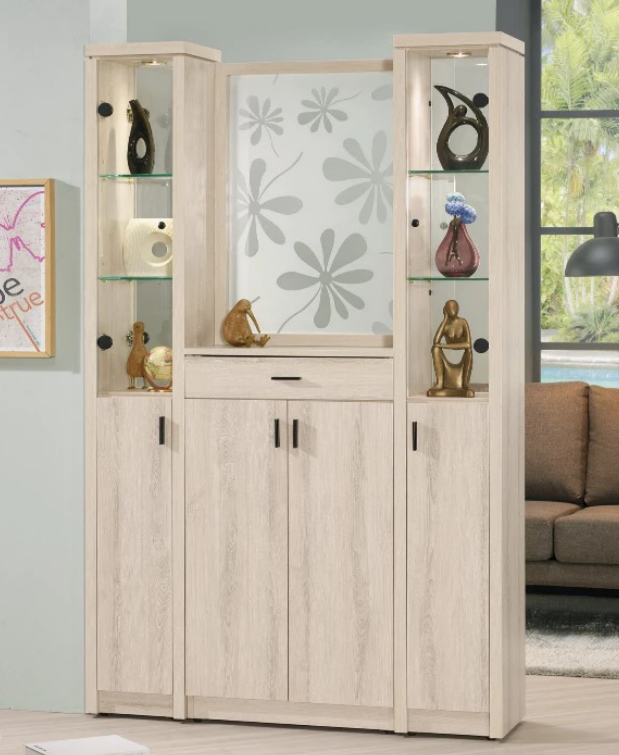 A1523-3塔利斯4尺玄關屏風鞋櫃 附活動隔板4大2小片