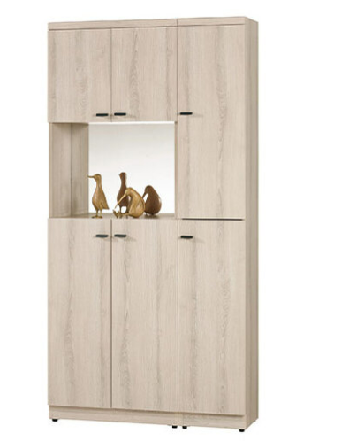 A1537-2塔利斯3尺玄關組合鞋櫃 附活動隔板5大8小片 附3MM鏡片