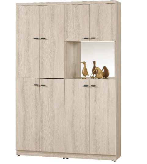 A1538-1塔利斯4尺玄關組和鞋櫃 附活動隔板13片 附3MM鏡片