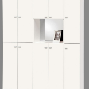 A1539-1米洛斯5尺玄關組和鞋櫃 附活動隔板3大3小片 附3MM鏡片