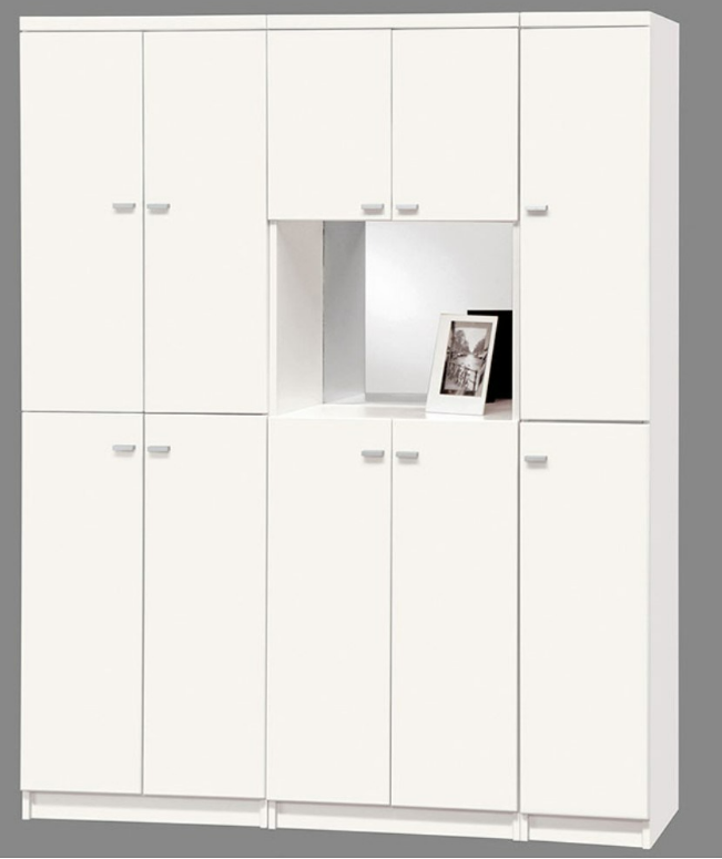 A1539-1米洛斯5尺玄關組和鞋櫃 附活動隔板3大3小片 附3MM鏡片