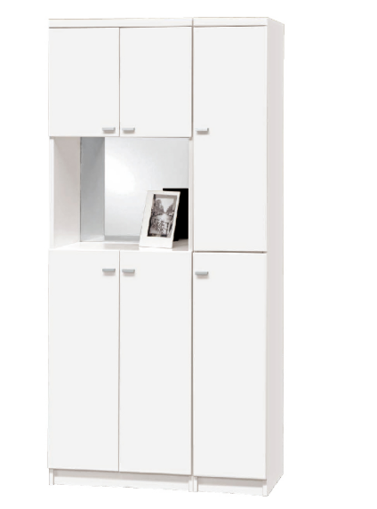 A1539-2米洛斯3尺玄關組和鞋櫃 附活動隔板5大8小片 附3MM鏡片