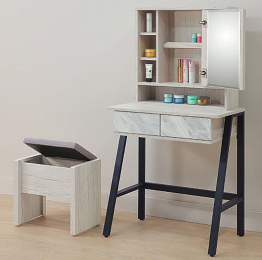 E69-8 艾曼妮2.6尺化妝台 含椅