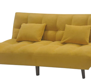 F50-3 822-1 黃色絨布沙發床