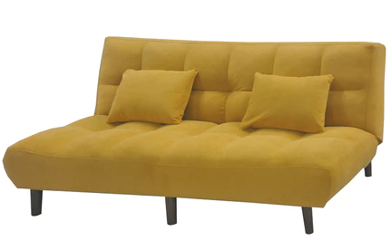 F50-3 822-1 黃色絨布沙發床