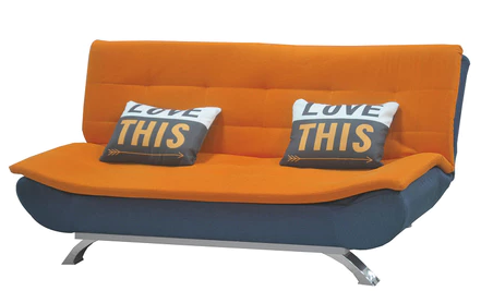 F52-1 F-1 沙發床 上橘下藍