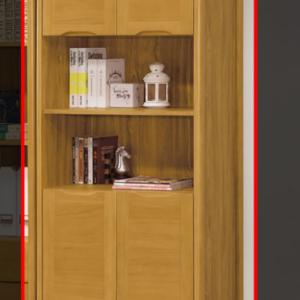 D614-3 米堤柚木2.7尺四門書櫃