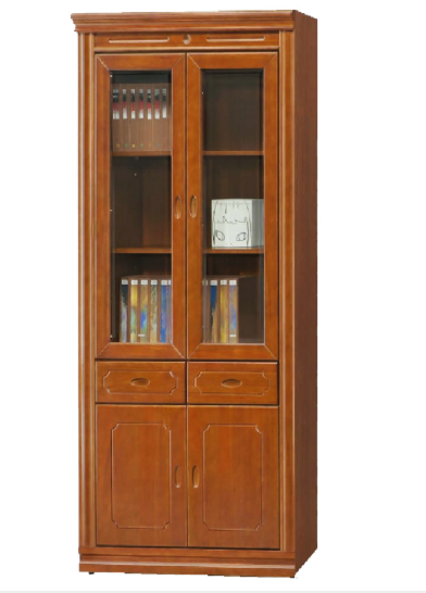 D613-7 蘇格蘭檜木實木3*6.5尺中抽書櫃