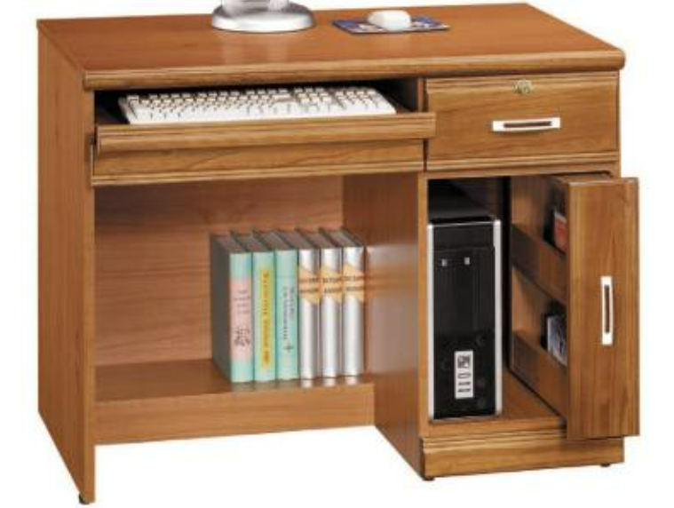 D614-11 樟木實木3.2尺電腦桌下座