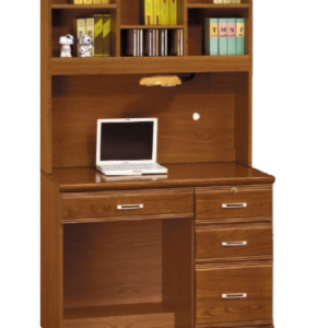 D614-7 樟木實木書桌 全組