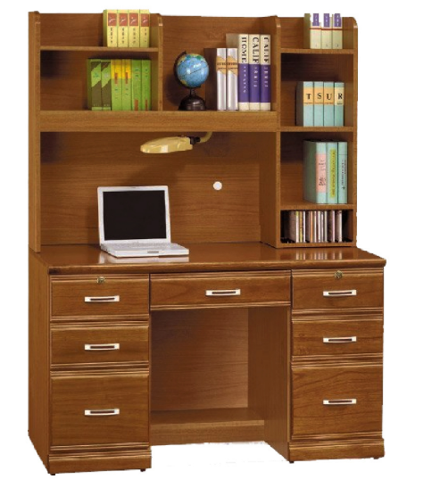 D614-9 樟木實木4.2尺書桌 全組