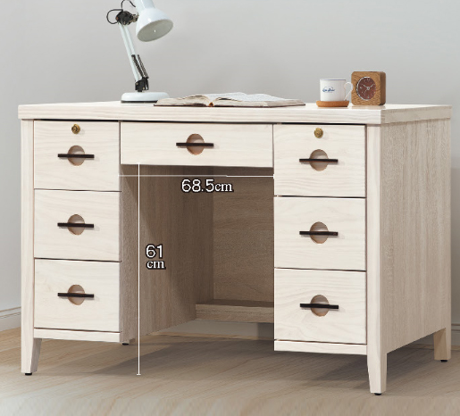 D615-4 加賀洗白4.2尺書桌