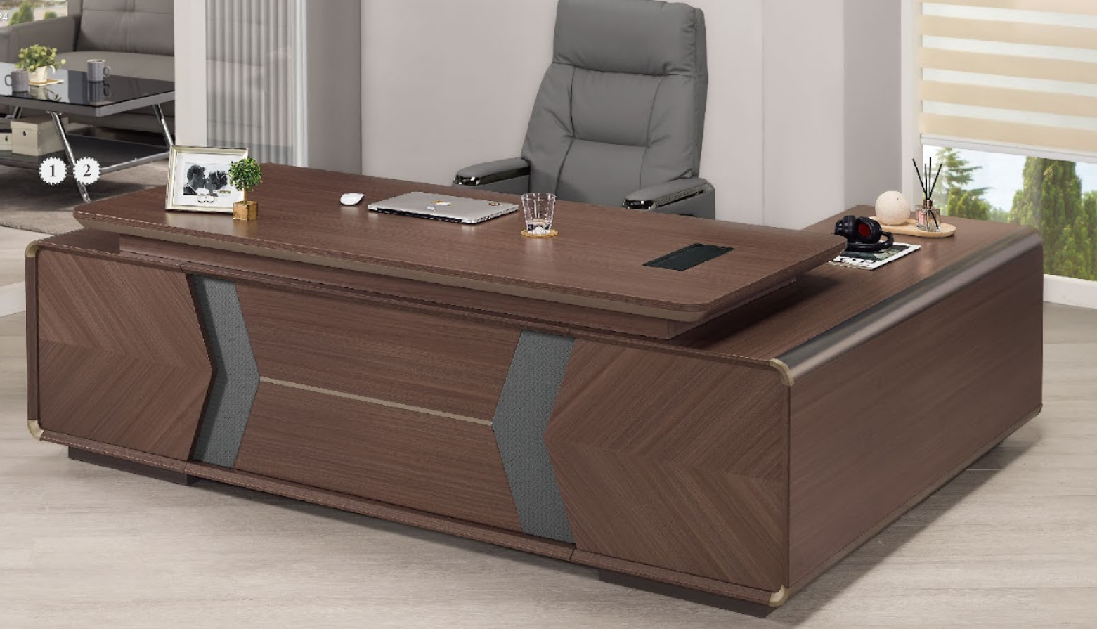 A1545-1 艾伯特8尺辦公桌 正向