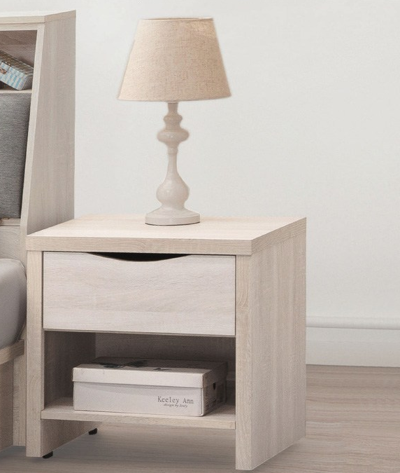 E38-5 寶麗白雲橡床頭櫃 單只