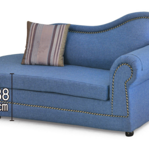 F55-4 614#牛仔藍色貴妃椅 座左扶手