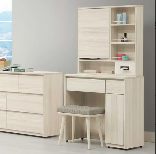 308-2 潔妮詩2.6尺鏡台 含椅 鏡座高度81.2公分