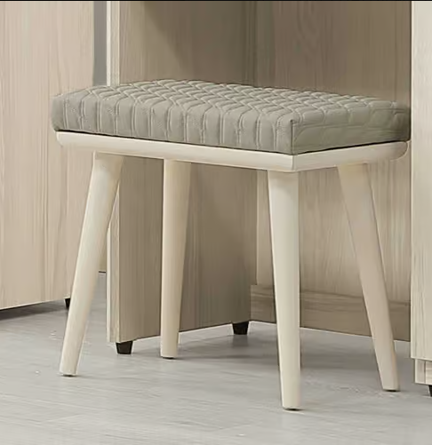 308-3 潔妮詩化妝椅 貓抓皮面  松木3層烤漆腳架