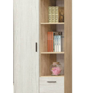 D617-1 橡木雙色2.5尺左開書櫃