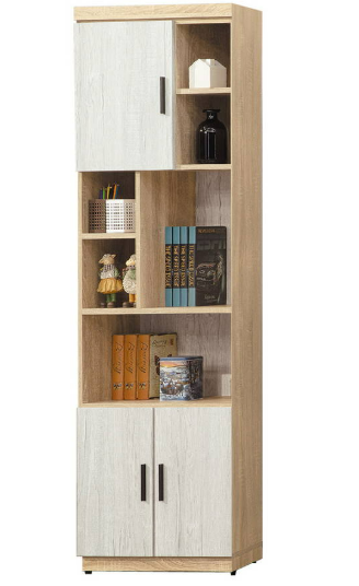 D617-2 橡木雙色2尺開門書櫃