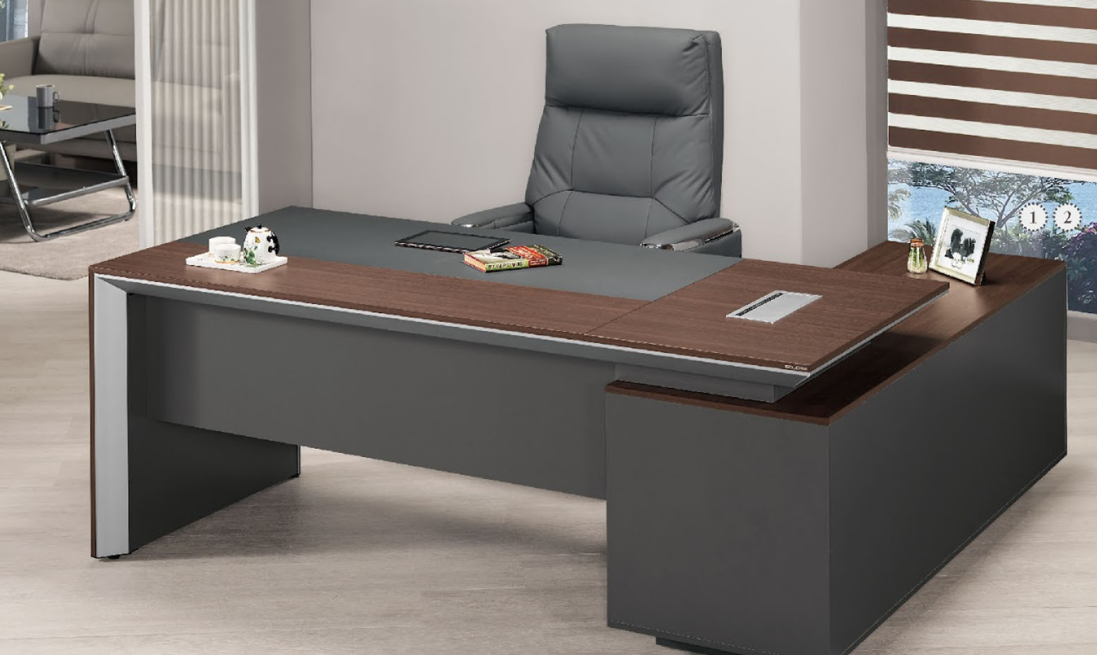 A1548-1 布萊恩6.6尺辦公桌 正向