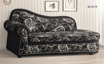 F57-7 黑玫瑰#貴妃椅  坐右扶手