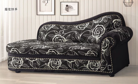 F57-8 黑玫瑰#貴妃椅 坐左扶手