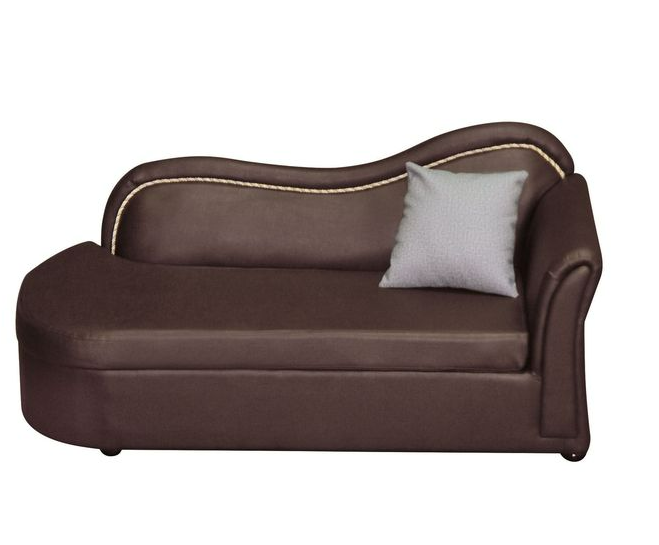 F56-8 B22#咖啡色貴妃椅 座左扶手