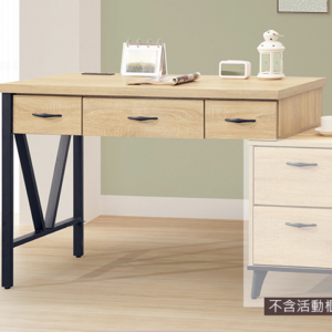 D618-1 橡木4尺單鐵架書桌