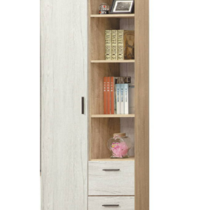 D617-5 橡木雙色2.5尺右開書櫃