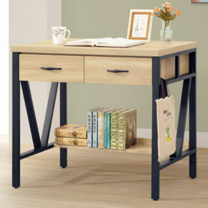 D618-3 橡木3尺鐵架書桌下座