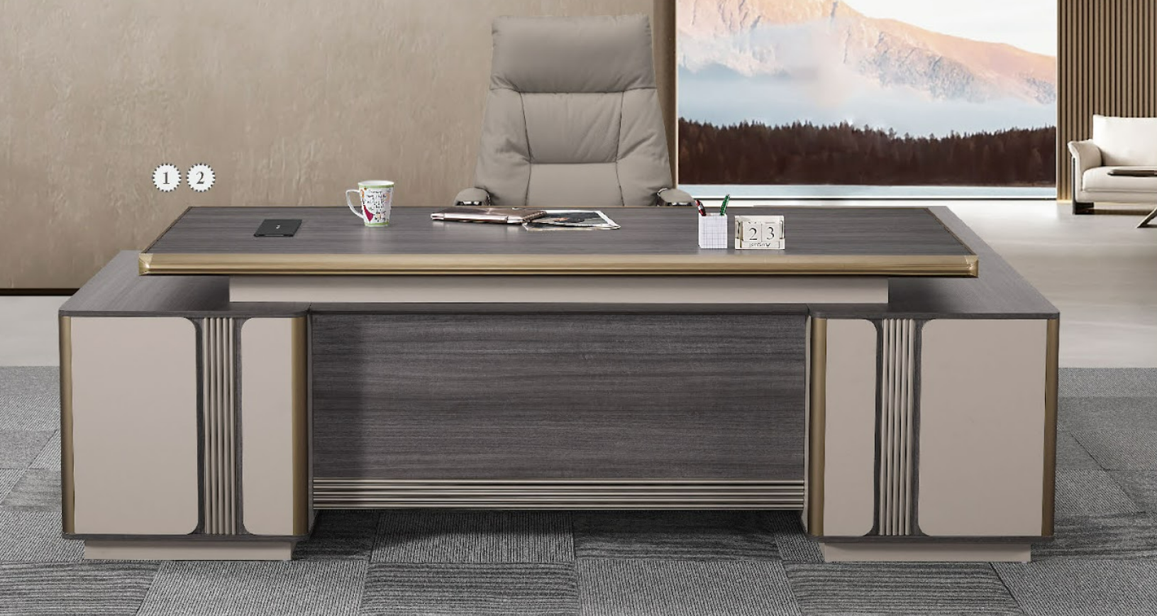 A1549-1 阿爾達8尺辦公桌 正向 附活動隔板*3