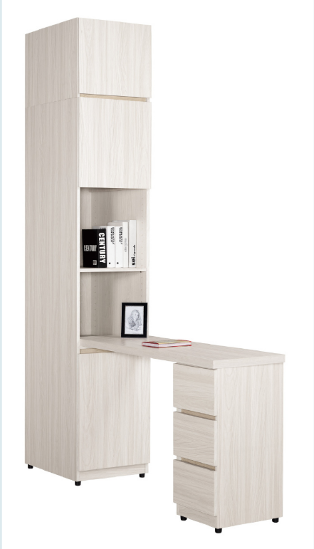 A1010-6 克萊格4尺被櫥式L型三抽多功能桌 可左右擺放