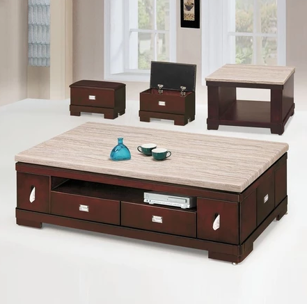 F62-4 186#小茶几 凱悅紅石面加厚