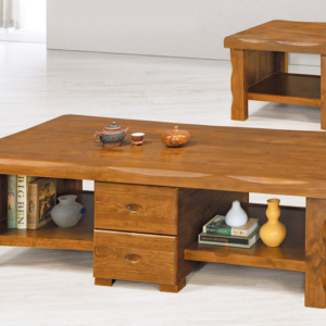 F61-9 5899#松木鋼絲紋特大大茶几  F61-11 5MM強化玻璃特大大$2300