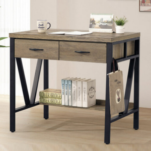 D622-6 灰橡3尺鐵架書桌