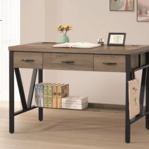 D622-7 灰橡4尺鐵架書桌