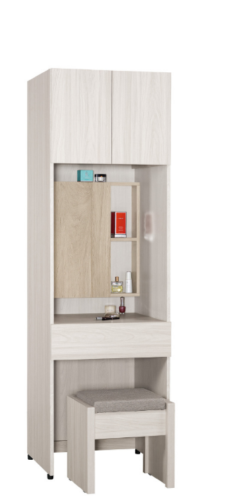 A1012-4 克萊格2尺衣櫥 鏡台式 含椅