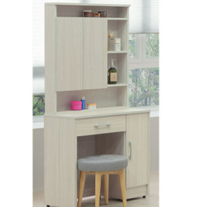 E77-6白榆木2.5尺鏡台 不拆賣 含椅