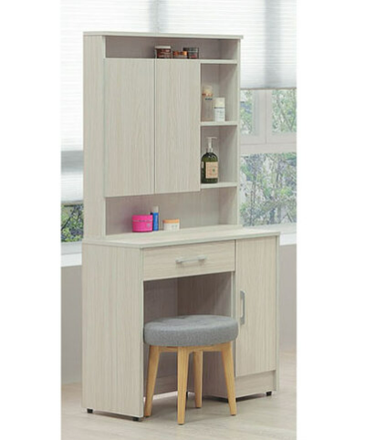 E77-6白榆木2.5尺鏡台 不拆賣 含椅